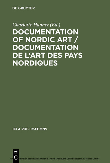 Documentation of Nordic Art / Documentation de l'art des pays nordiques / Documentation l'Art des Pays Nordiques Design, Bibliographies, Bases de données main product photo