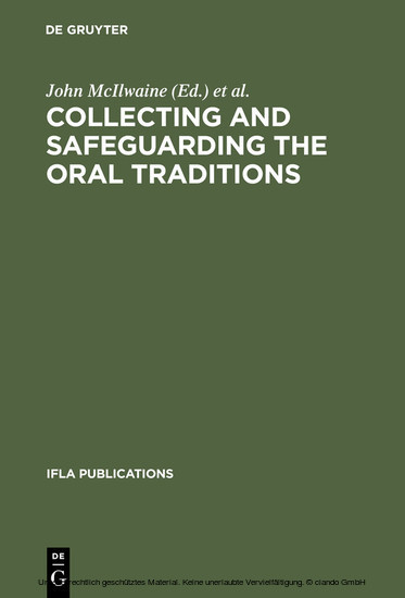 Collecting and Safeguarding the Oral Traditions main product photo