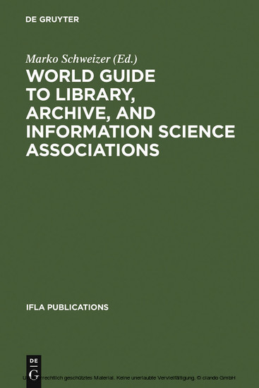 World Guide to Library, Archive, and Information Science Associations main product photo