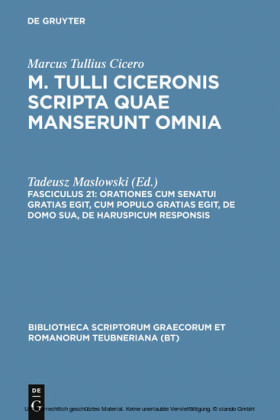 Orationes cum senatui gratias egit, cum populo gratias egit, de domo sua, de haruspicum responsis