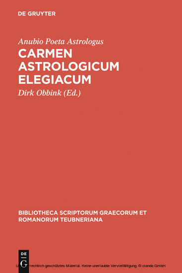 Carmen astrologicum elegiacum main product photo