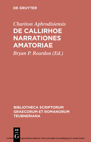 De Callirhoe narrationes amatoriae main product photo