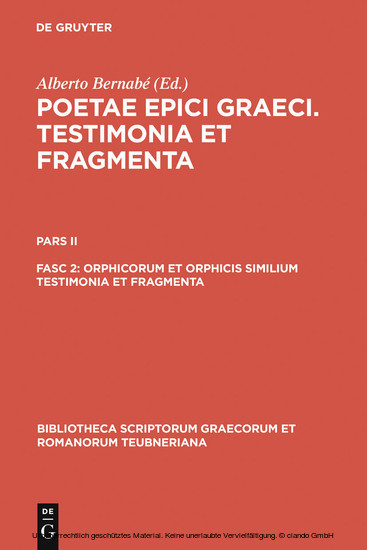 Orphicorum et Orphicis similium testimonia et fragmenta main product photo