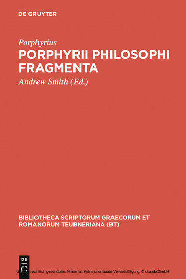 Porphyrii Philosophi fragmenta main product photo
