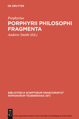 Porphyrii Philosophi fragmenta