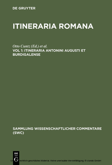 Itineraria Antonini Augusti et Burdigalense main product photo