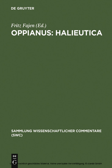 Oppianus: Halieutica main product photo