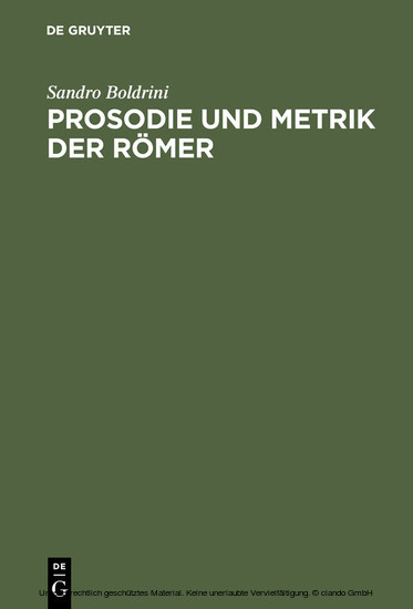 Prosodie und Metrik der Römer main product photo
