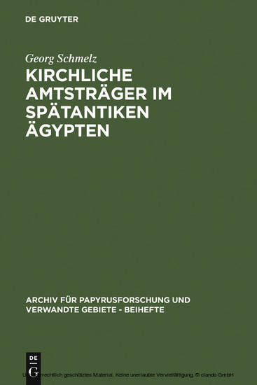 Kirchliche Amtsträger im spätantiken Ägypten main product photo