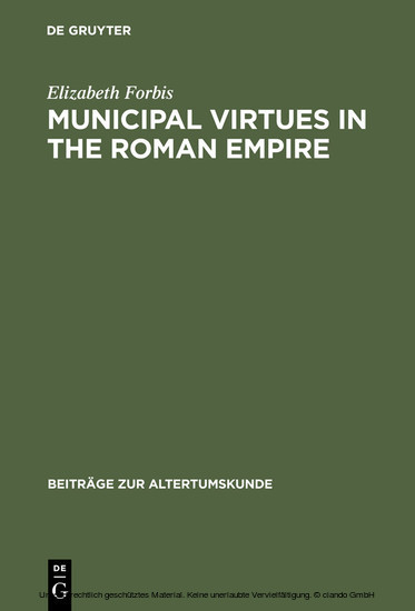 Municipal Virtues in the Roman Empire main product photo