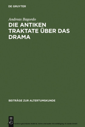 Die antiken Traktate über das Drama
