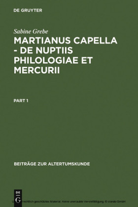 Martianus Capella - De nuptiis Philologiae et Mercurii