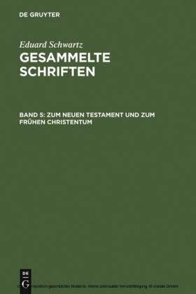 Zum Neuen Testament und zum Frühen Christentum