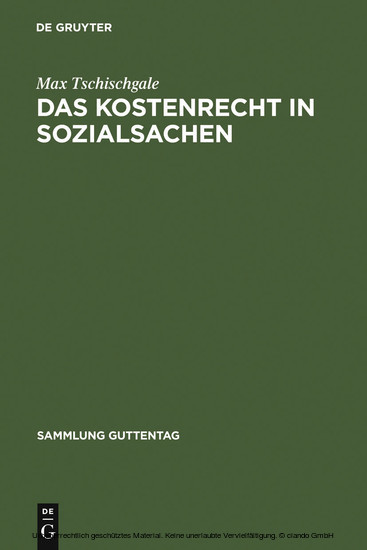 Das Kostenrecht in Sozialsachen main product photo