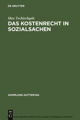 Das Kostenrecht in Sozialsachen