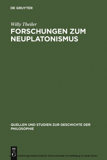 Forschungen zum Neuplatonismus main product photo