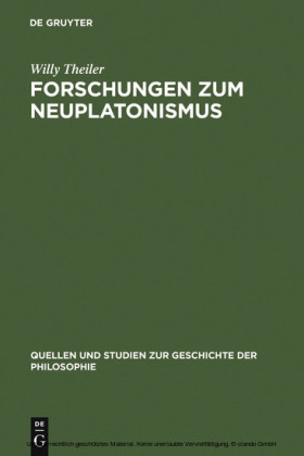 Forschungen zum Neuplatonismus