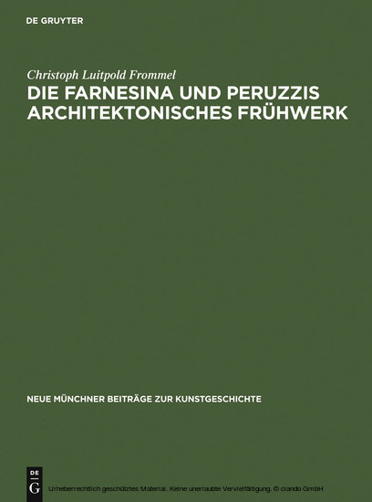 Die Farnesina und Peruzzis architektonisches Frühwerk main product photo