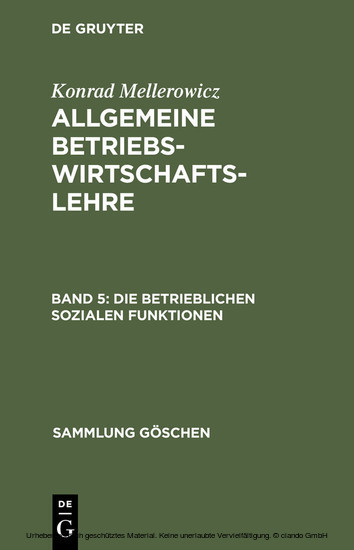 Die betrieblichen sozialen Funktionen main product photo