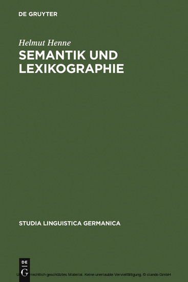 Semantik und Lexikographie main product photo