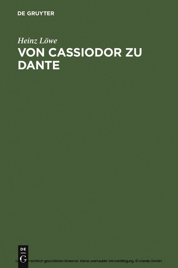 Von Cassiodor zu Dante main product photo