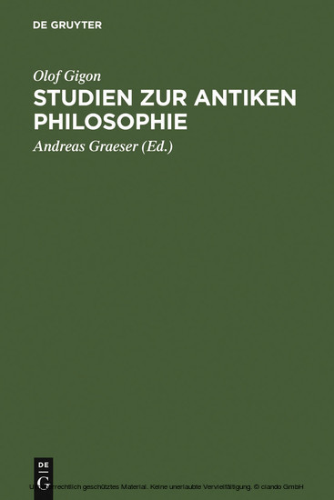Studien zur antiken Philosophie main product photo