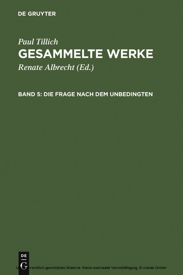 Die Frage nach dem Unbedingten main product photo