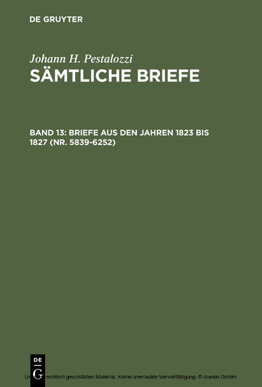 Briefe aus den Jahren 1823 bis 1827 (Nr. 5839-6252) main product photo