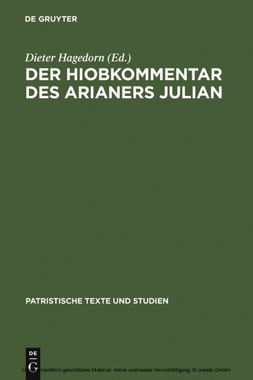 Der Hiobkommentar des Arianers Julian main product photo