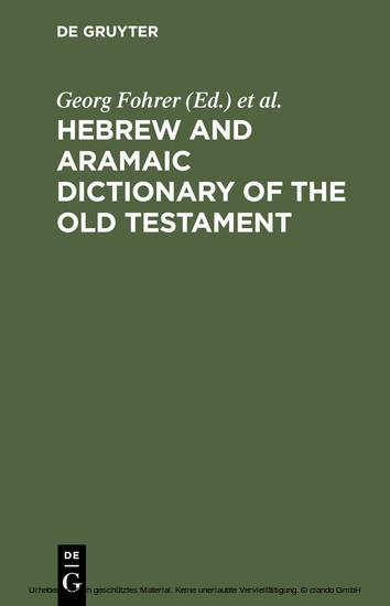 Hebrew and Aramaic Dictionary of the Old Testament main product photo