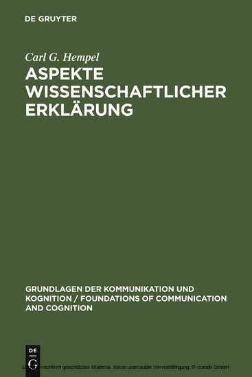 Aspekte wissenschaftlicher Erklärung main product photo