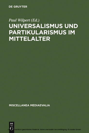 Universalismus und Partikularismus im Mittelalter main product photo