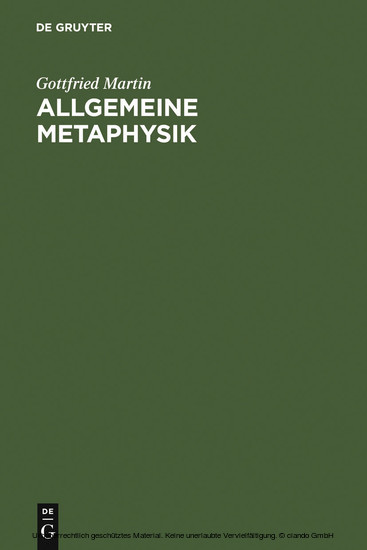Allgemeine Metaphysik main product photo