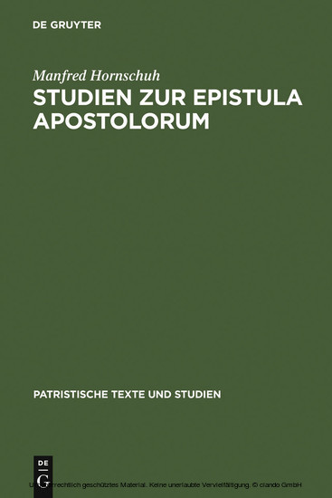 Studien zur Epistula Apostolorum main product photo