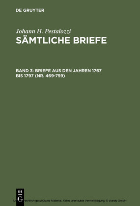 Briefe aus den Jahren 1767 bis 1797 (Nr. 469-759)