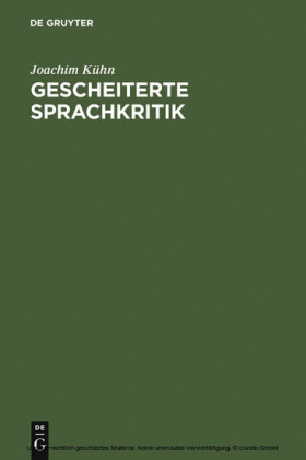 Gescheiterte Sprachkritik