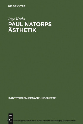 Paul Natorps Ästhetik