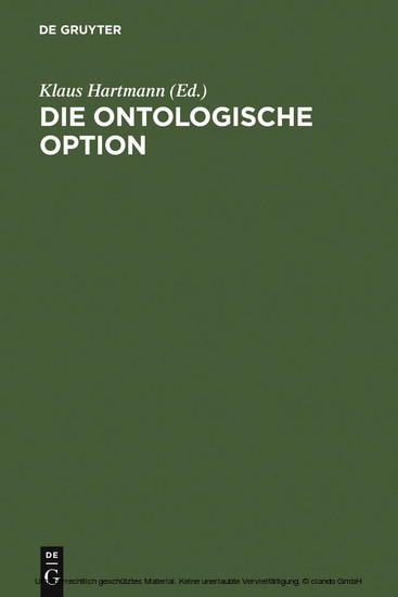 Die ontologische Option main product photo
