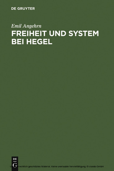 Freiheit und System bei Hegel main product photo