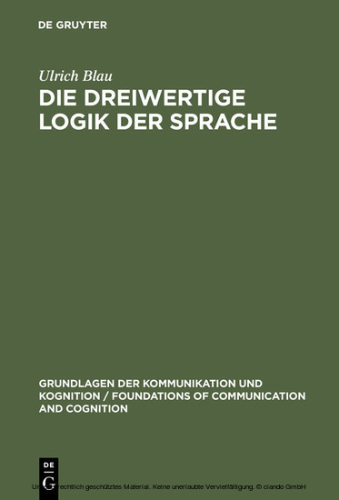 Die dreiwertige Logik der Sprache main product photo