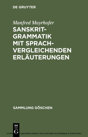 Sanskrit-Grammatik mit sprachvergleichenden Erläuterungen main product photo