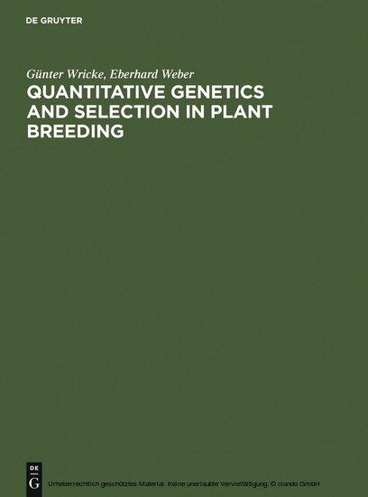Quantitative Genetics and Selection in Plant Breeding main product photo