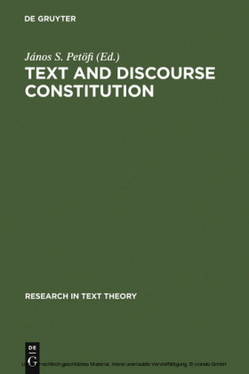 Text and Discourse Constitution