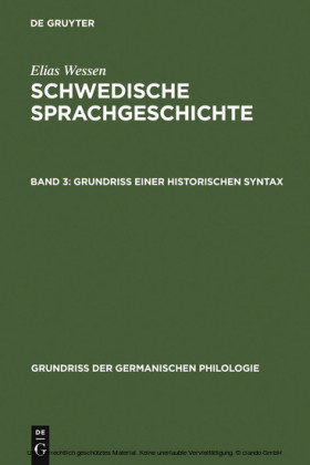 Grundriß einer historischen Syntax