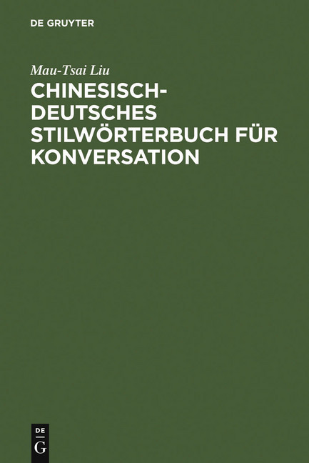 Chinesisch-Deutsches Stilwörterbuch für Konversation main product photo