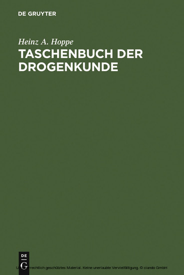 Taschenbuch der Drogenkunde main product photo