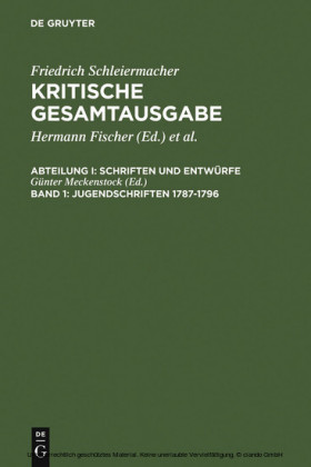 Jugendschriften 1787-1796