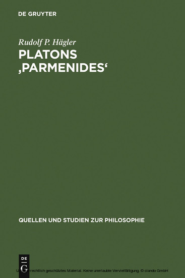 Platons 'Parmenides' main product photo
