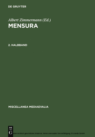 Mensura. 2. Halbbd main product photo