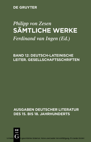 Deutsch-lateinische Leiter. Gesellschaftsschriften main product photo